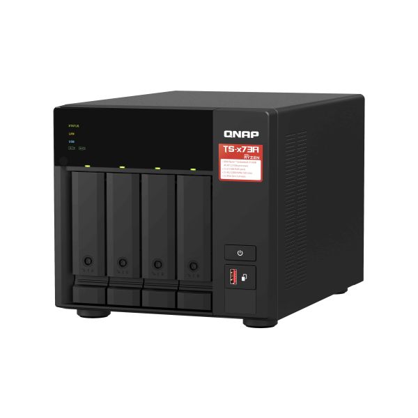 QNAP TS-473A + QSW-1105-5T Bundle Pack NAS Tower Ethernet LAN Zwart V1500B (TSH1677AXURPR732G)