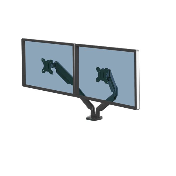Fellowes Platinum Series dubbele monitorarm - Zwart (8042501) Fellowes Platinum Series dubbele monitorarm - Zwart (8042501)