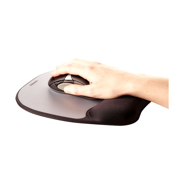 Fellowes Memoryfoam muismat/polssteun zwart-grijs (9175801)