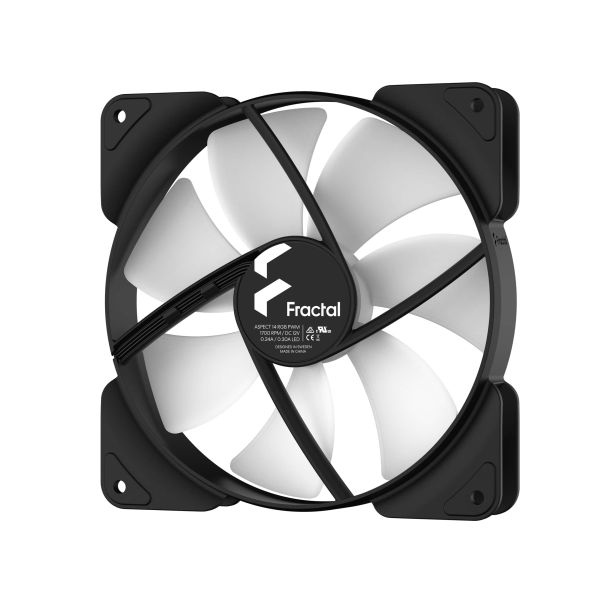 Fractal Design Aspect 14 RGB PWM Computer behuizing Ventilator 14 cm Zwart 1 stuk(s) (FD-F-AS1-1405)