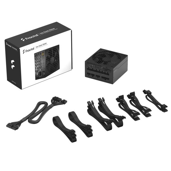 Fractal Design Ion+ 750W Gold power supply unit 24-pin ATX ATX Zwart (FD-P-IA2G-750-EU)