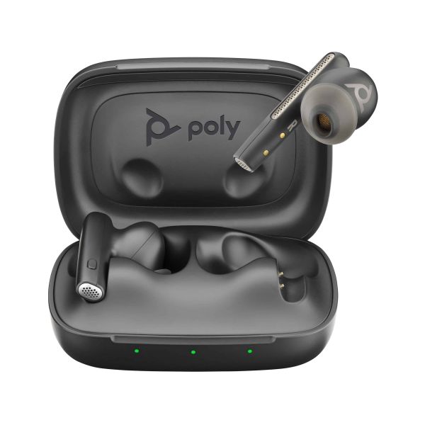 HP Poly Voyager Free 60 UC Headset Draadloos In-ear Oproepen/muziek USB Type-C Bluetooth Zwart (7Y8H4AA)