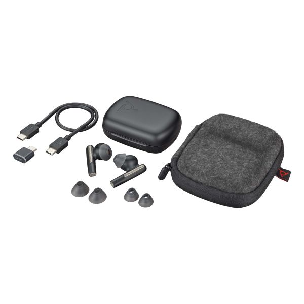 HP Poly Voyager Free 60 UC Headset Draadloos In-ear Oproepen/muziek USB Type-C Bluetooth Zwart (7Y8H4AA)