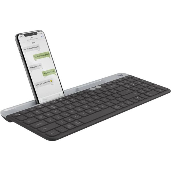 Logitech Slim Multi-Device Wireless Keyboard K580 toetsenbord RF-draadloos + Bluetooth Scandinavisch Grafiet (920-009274)