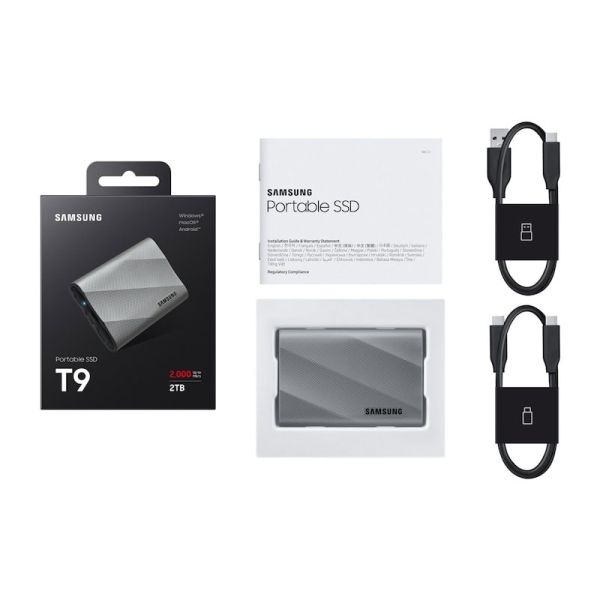 Samsung T9 2 TB USB Type-C USB 3.2 Gen 2x2 Grijs (MU-PK2T0G/WW)