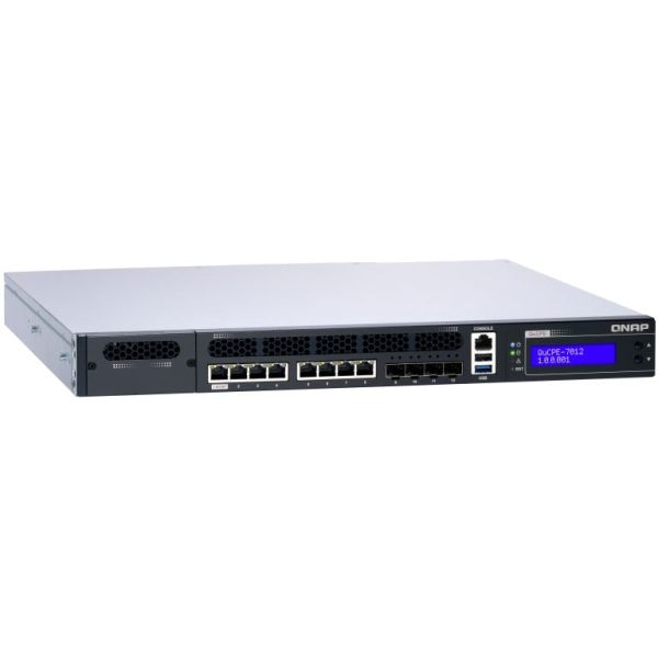 QNAP QuCPE-7012-D2146NT-32G Intel Xeon D-2146NT 8x2.5GbE RJ45 ports and 4x10GbE SFP+ ports 1x network module 1x PCIe Gen3 x8 (QUCPE-7012-D2146NT-32G)