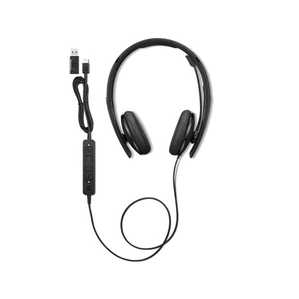 Lenovo 4XD1M39028 hoofdtelefoon/headset Bedraad Hoofdband USB Type-C Zwart (4XD1M39028)