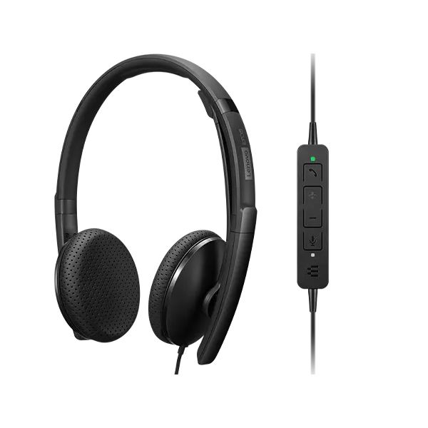 Lenovo 4XD1M39028 hoofdtelefoon/headset Bedraad Hoofdband USB Type-C Zwart (4XD1M39028)