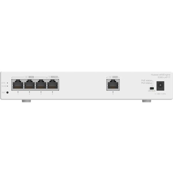HUAWEI eKit S380 Series S380-L4P1T Managed Gigabit Ethernet (10/100/1000) Power over Ethernet (PoE) 1U Grijs (98012178)