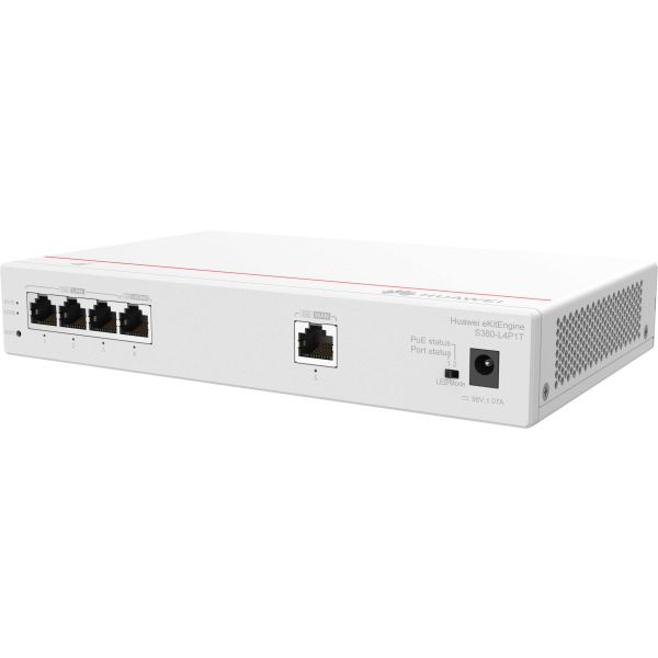 HUAWEI eKit S380 Series S380-L4P1T Managed Gigabit Ethernet (10/100/1000) Power over Ethernet (PoE) 1U Grijs (98012178)