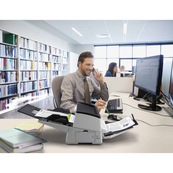 Fujitsu fi-7600 ADF-/handmatige invoer scanner 600 x 600 DPI A3 Zwart, Wit (PA03740-B501)