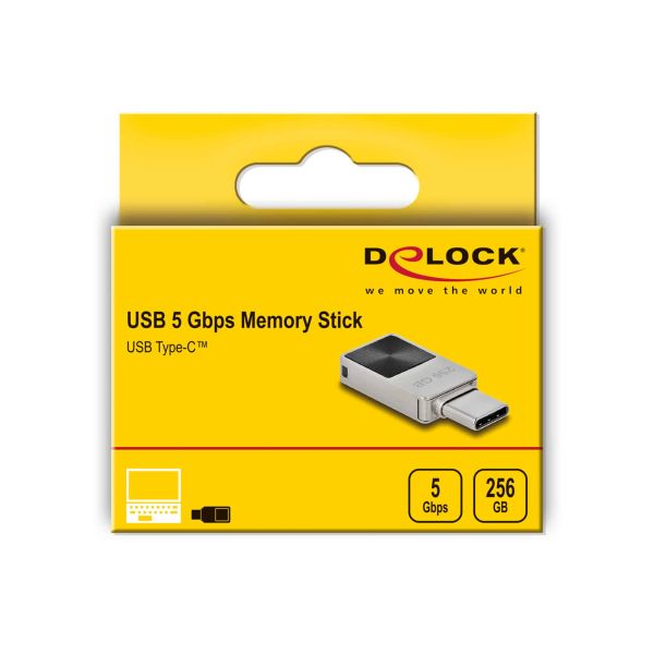 DeLOCK 54009 USB flash drive 256 GB USB Type-C 3.0 Zwart, Grijs (54009)