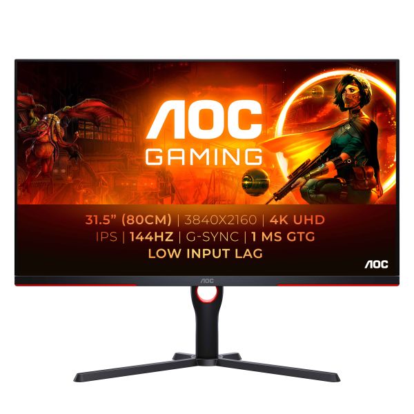 AOC G3 U32G3X LED display 80 cm (31.5") 3840 x 2160 Pixels 4K Ultra HD Zwart, Rood (U32G3X/BK)