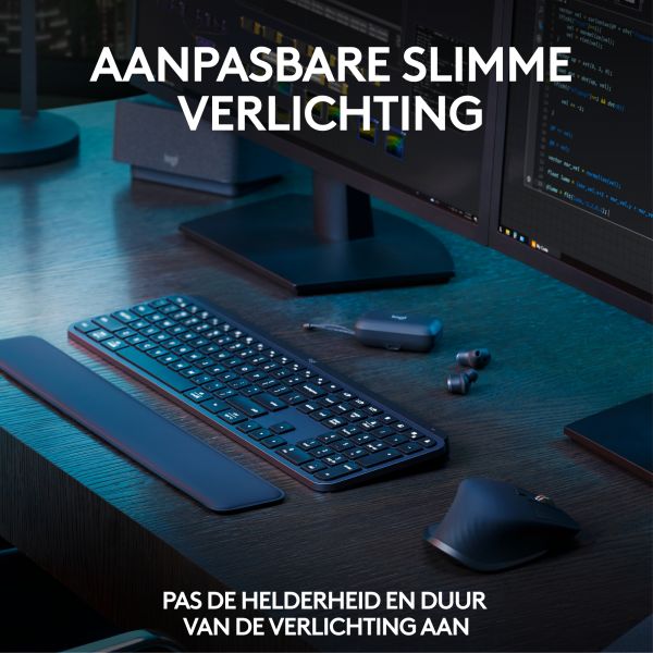 Logitech MX Keys S Combo toetsenbord Inclusief muis RF-draadloos + Bluetooth QWERTY US International Grafiet (920-011614)