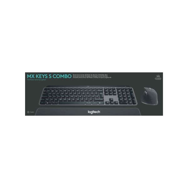Logitech MX Keys S Combo toetsenbord Inclusief muis RF-draadloos + Bluetooth QWERTY US International Grafiet (920-011614)