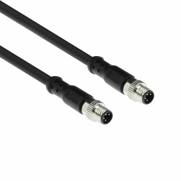 ACT Industrial 1.50 meter Sensor kabel M8A 4-polig male naar M8A 4-polig male, Ultraflex Xtreme TPE kabel, afgeschermd (SC3104)