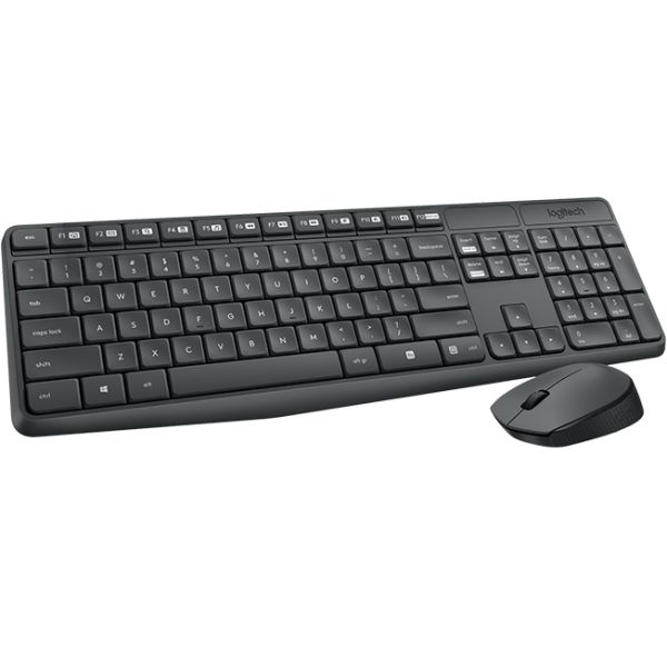Logitech MK235 toetsenbord Inclusief muis RF Draadloos Hongaars Grijs (920-007935)
