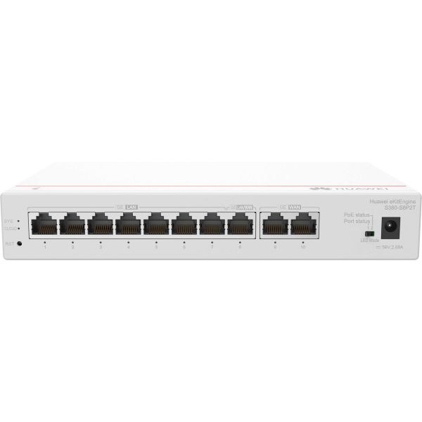 Huawei S380-S8P2T Gigabit Ethernet (10/100/1000) Power over Ethernet (PoE) Grijs (98012180)