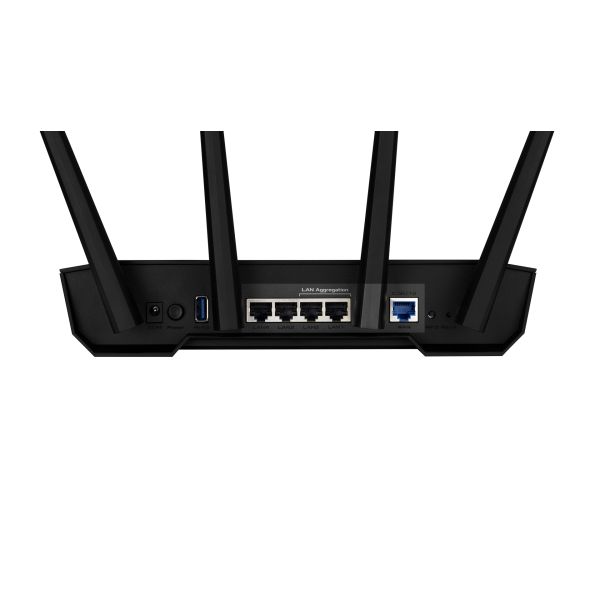 ASUS TUF Gaming AX3000 V2 draadloze router Gigabit Ethernet Dual-band (2.4 GHz / 5 GHz) Zwart, Oranje (90IG0790-MU9B00)