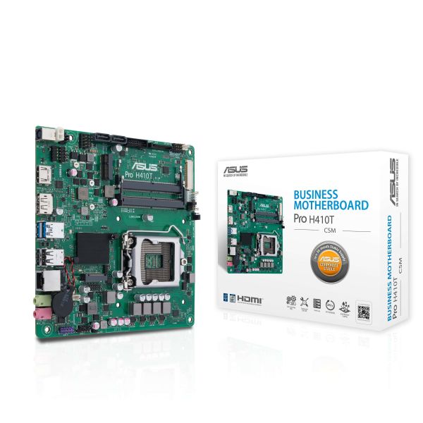 ASUS PRO H410T/CSM Intel H410 LGA 1200 (Socket H5) Thin Mini ITX (90MB1580-M0EAYC)