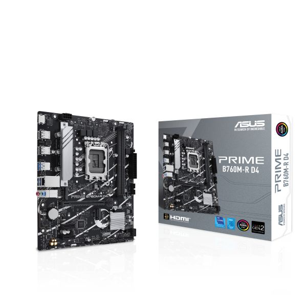 ASUS PRIME B760M-R D4 Intel B760 LGA 1700 micro ATX (90MB1HA0-M0EAY0)