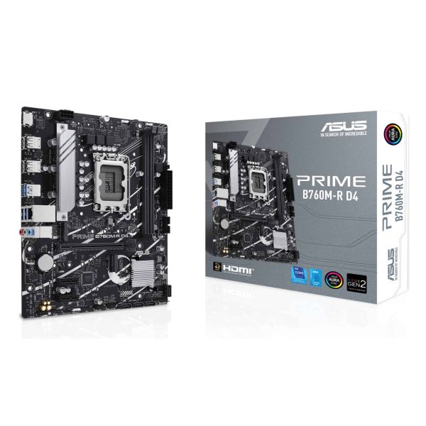 ASUS PRIME B760M-R D4 Intel B760 LGA 1700 micro ATX (90MB1HA0-M0EAY0)