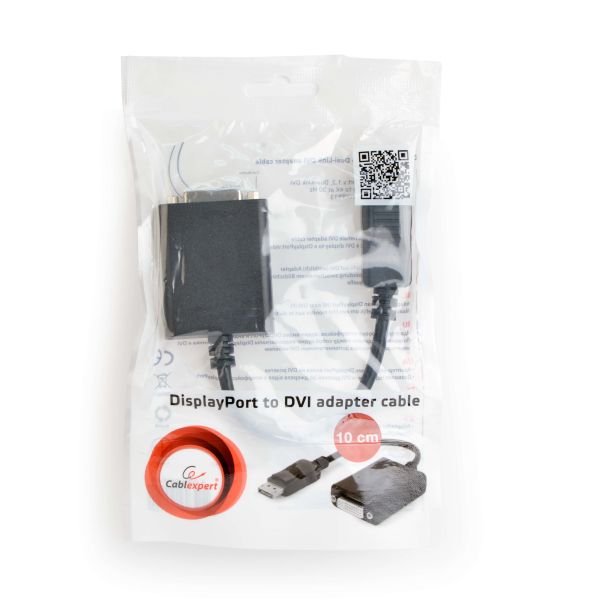 Gembird DisplayPort v.1.2 - Dual-Link DVI 0,1 m Zwart (A-DPM-DVIF-03)
