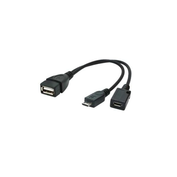 Gembird A-OTG-AFBM-04 USB-kabel 0,15 m Micro-USB B USB A Zwart (A-OTG-AFBM-04)
