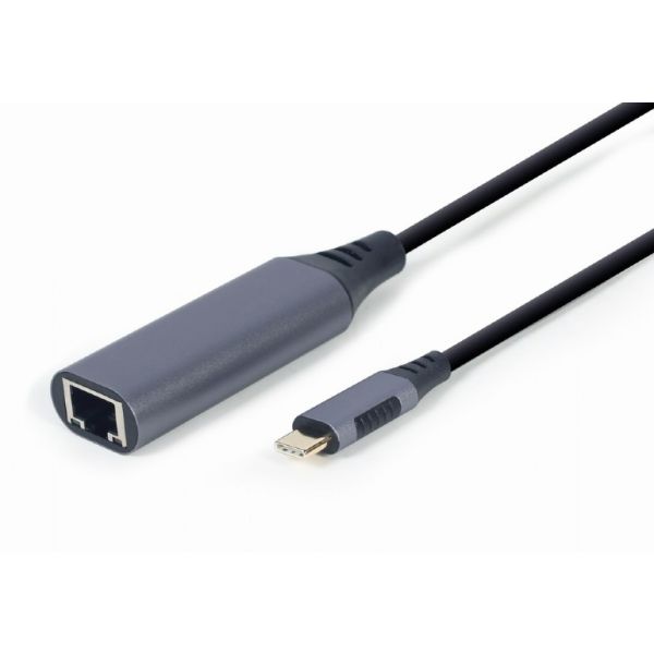 Gembird A-USB3C-LAN-01 interface hub USB 3.2 Gen 1 (3.1 Gen 1) Type-C 1000 Mbit/s Zwart, Grijs (A-USB3C-LAN-01) Gembird A-USB3C-LAN-01 interface hub USB 3.2 Gen 1 (3.1 Gen 1) Type-C 1000 Mbit/s Zwart, Grijs (A-USB3C-LAN-01)