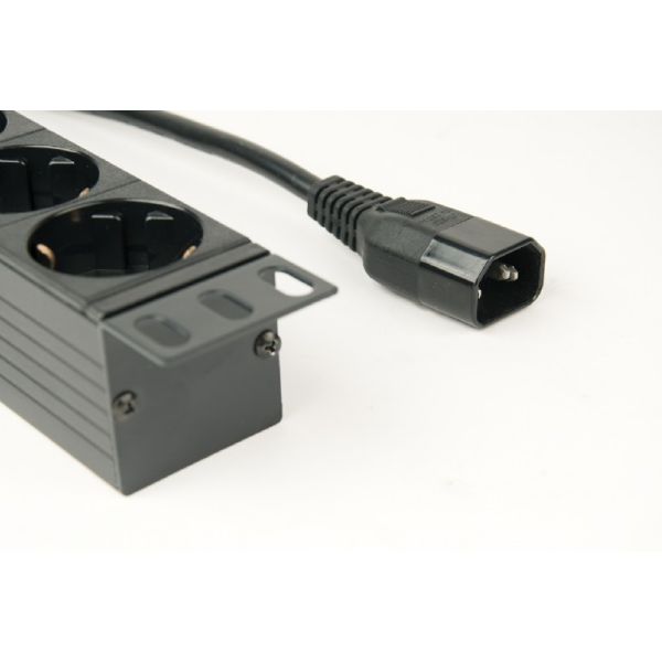 Gembird EG-PDU-014-C14 energiedistributie 8 AC-uitgang(en) 1U Zwart (EG-PDU-014-C14)