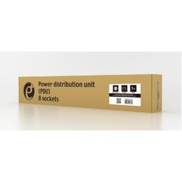 Gembird EG-PDU-014-C14 energiedistributie 8 AC-uitgang(en) 1U Zwart (EG-PDU-014-C14)