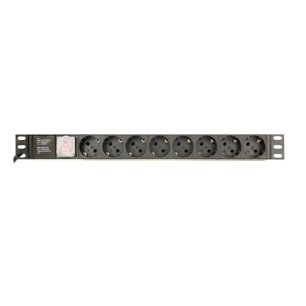 Gembird EG-PDU-014-C14 energiedistributie 8 AC-uitgang(en) 1U Zwart (EG-PDU-014-C14)