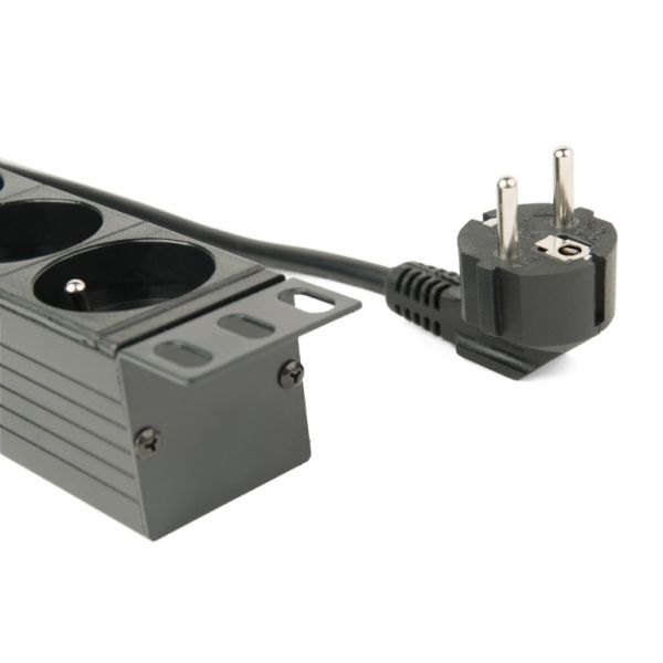 Gembird EG-PDU-014-F energiedistributie 8 AC-uitgang(en) 1U Zwart (EG-PDU-014-F)