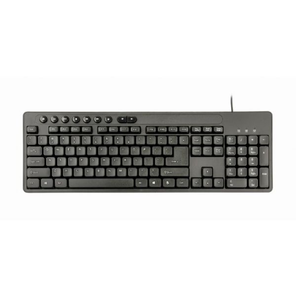 Gembird KBS-UM-04 toetsenbord Inclusief muis USB QWERTY Amerikaans Engels Zwart (KBS-UM-04)