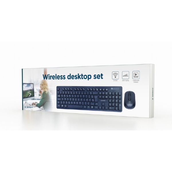 Gembird KBS-WCH-03 toetsenbord Inclusief muis RF draadloos + USB QWERTY Engels Zwart (KBS-WCH-03)