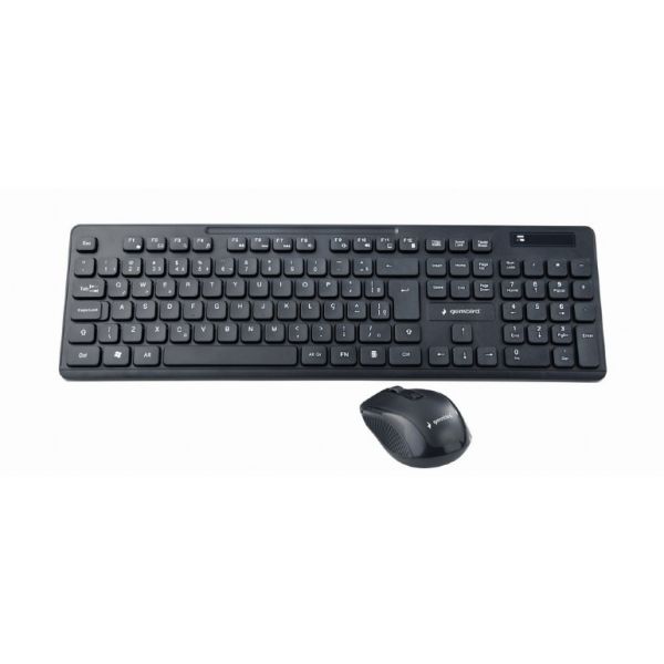 Gembird KBS-WCH-03 toetsenbord Inclusief muis RF draadloos + USB QWERTY Engels Zwart (KBS-WCH-03)