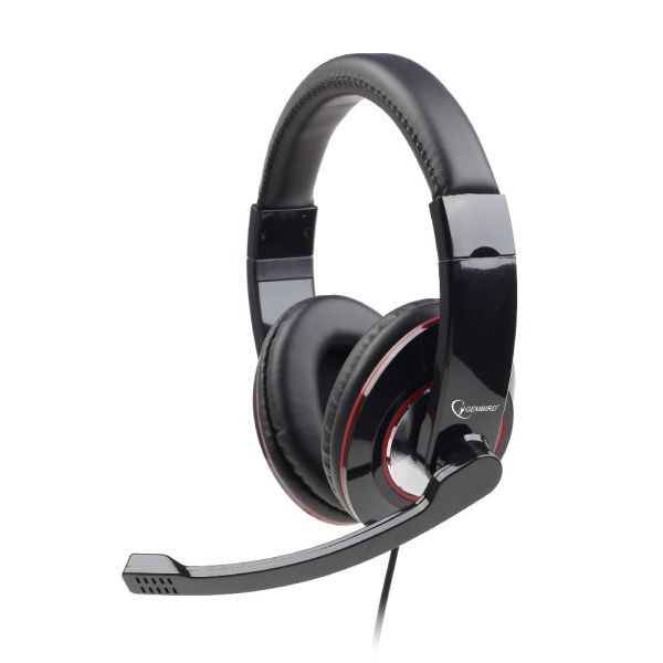 gembird Headset stereo schwarz/rot USB (MHS-U-001)