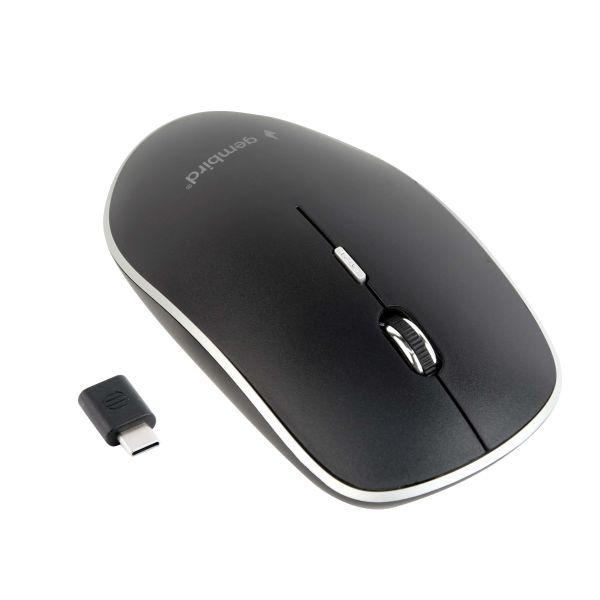 Gembird MUSW-4BSC-01 muis Ambidextrous RF Wireless + USB Type-C Optisch 1600 DPI (MUSW-4BSC-01)