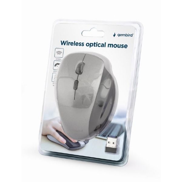 Gembird MUSW-6B-02-BG muis Rechtshandig RF Draadloos Optisch 1600 DPI (MUSW-6B-02-BG)