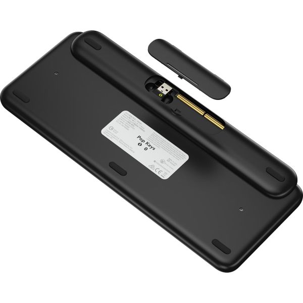 Logitech POP Keys toetsenbord RF-draadloos + Bluetooth QWERTY Portugees Zwart, Grijs, Geel (920-010823)