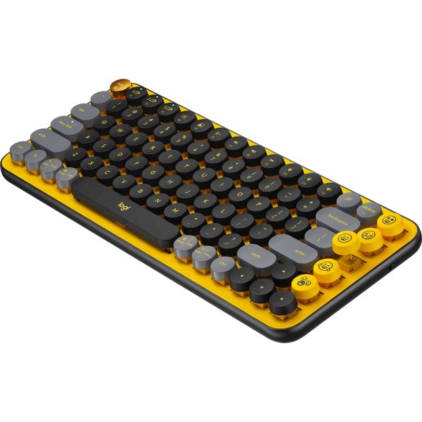 Logitech POP Keys toetsenbord RF-draadloos + Bluetooth QWERTY Portugees Zwart, Grijs, Geel (920-010823)