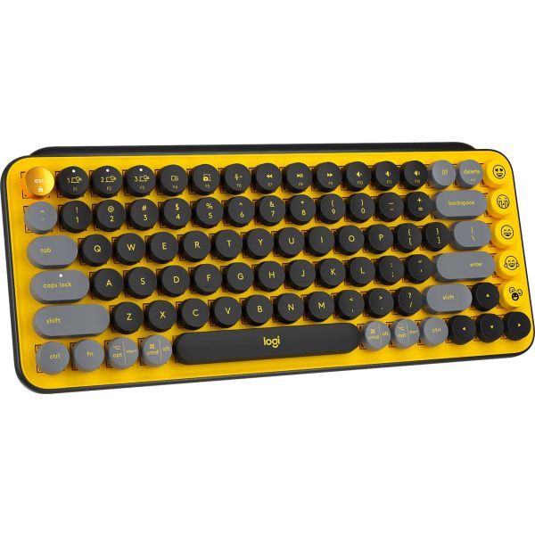 Logitech POP Keys toetsenbord RF-draadloos + Bluetooth QWERTY Portugees Zwart, Grijs, Geel (920-010823)