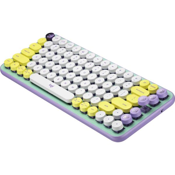 Logitech POP Keys toetsenbord RF-draadloos + Bluetooth QWERTY Portugees Groen, Violet, Wit, Geel (920-010824)