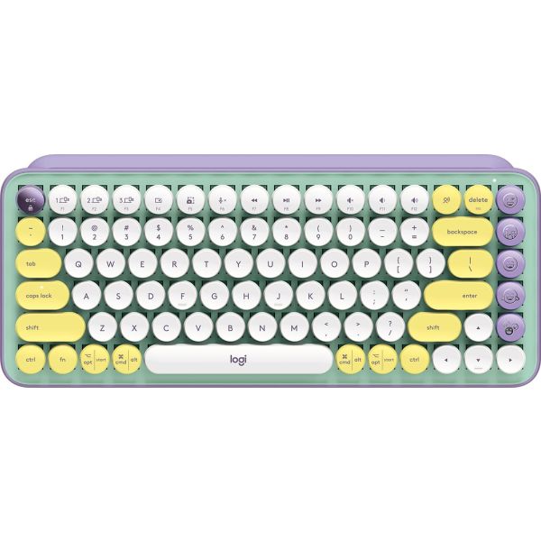 Logitech POP Keys toetsenbord RF-draadloos + Bluetooth QWERTY Portugees Groen, Violet, Wit, Geel (920-010824)