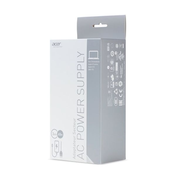 Acer AC Adapter 65W netvoeding & inverter Binnen Zwart (NP.ADT0A.036)