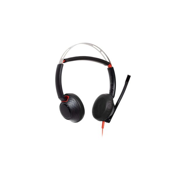 HP Poly Blackwire 5220 Stereo USB-C Headset + 3,5 mm plug + USB-C/A adapter (8X231AA)