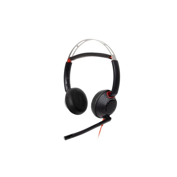 HP Poly Blackwire 5220 Stereo USB-C Headset + 3,5 mm plug + USB-C/A adapter (8X231AA)