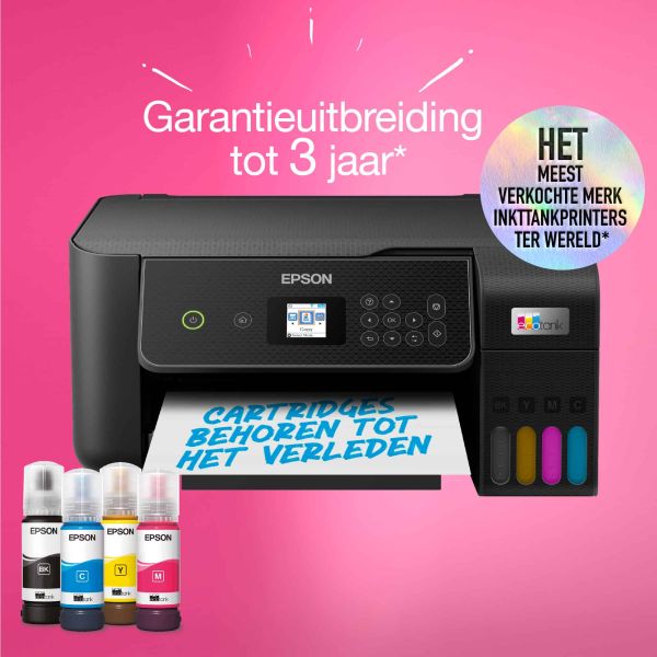 Epson EcoTank ET-2870 A4 multifunctionele Wi-Fi-printer met inkttank, inclusief tot 3 jaar inkt (C11CJ66421)