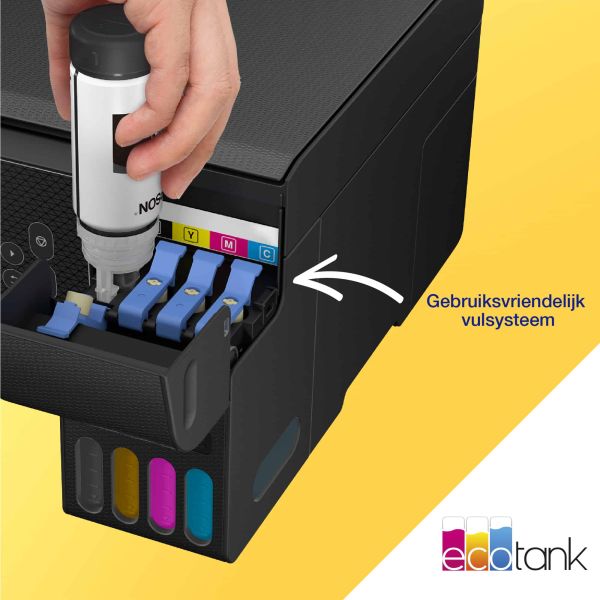 Epson EcoTank ET-2870 A4 multifunctionele Wi-Fi-printer met inkttank, inclusief tot 3 jaar inkt (C11CJ66421)