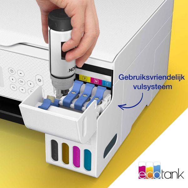 Epson EcoTank ET-2876 A4 multifunctionele Wi-Fi-printer met inkttank, inclusief tot 3 jaar inkt (C11CJ66423)